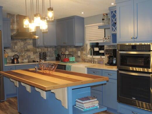 Kitchen Island with Butcher Block